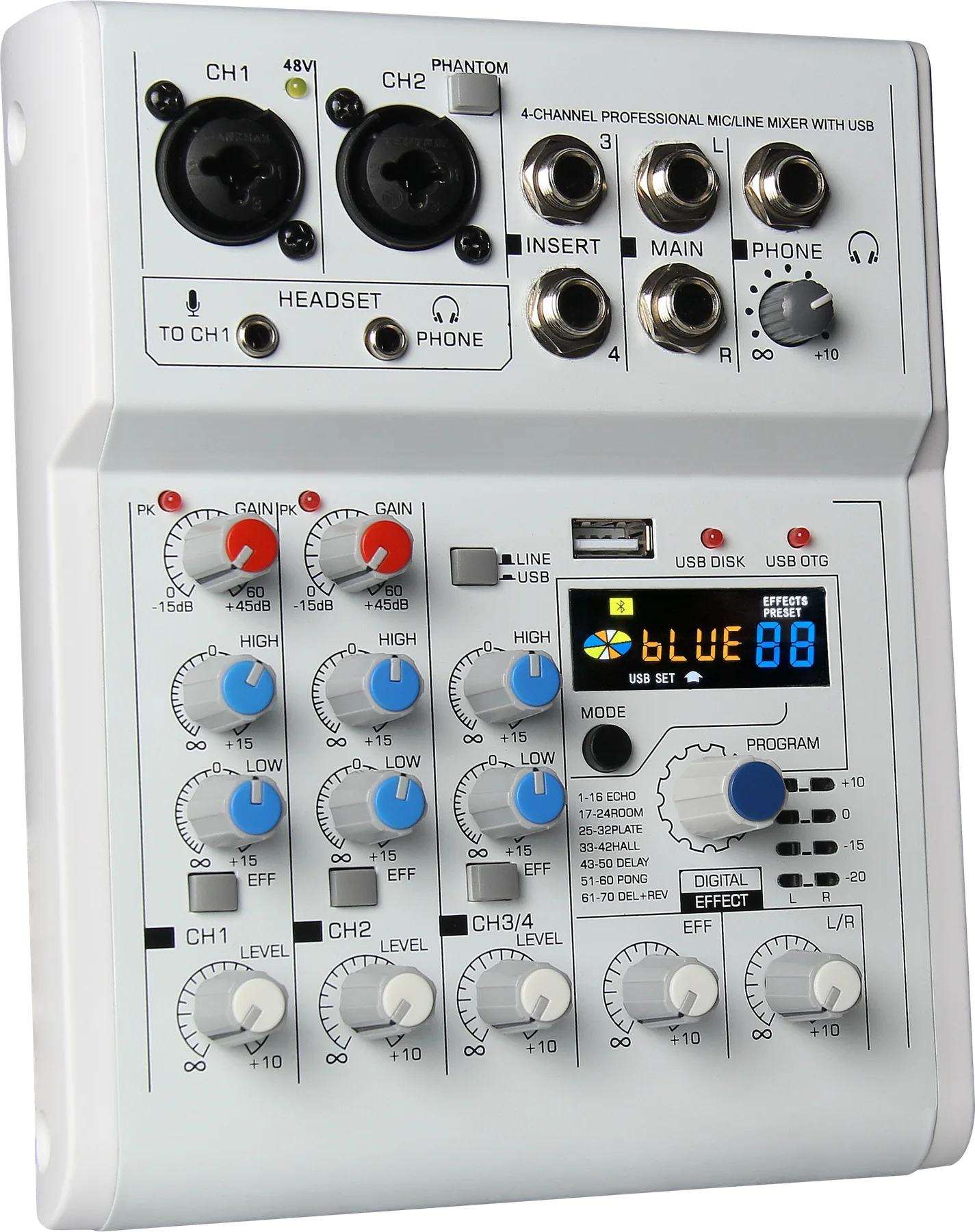 AMIXS E4 compact four-channel mini mixer
